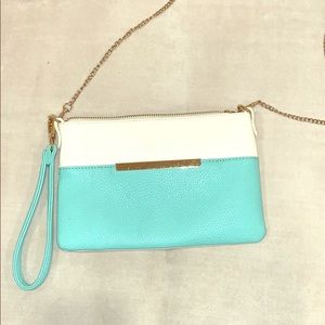 charming charlie teal handbag